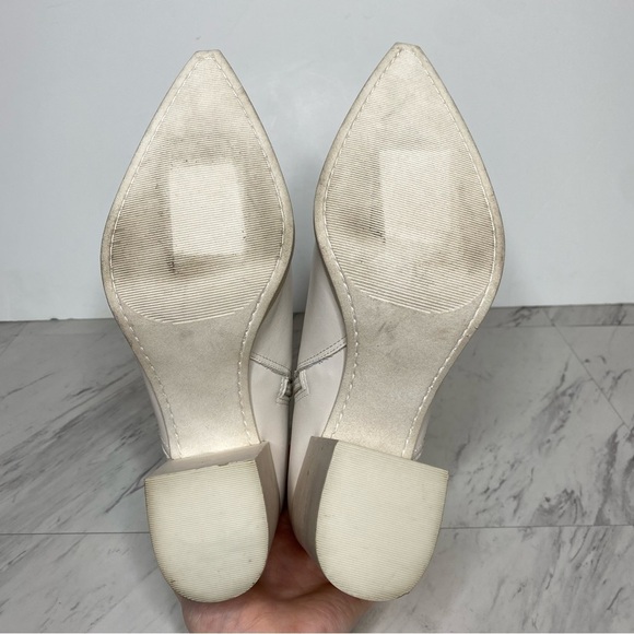 Steve Madden Cate White Leather Heeled Bootie 11M - Picture 13 of 14